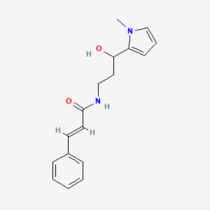 molecular formula C17H20N2O2 B2632487 N-(3-hydroxy-3-(1-methyl-1H-pyrrol-2-yl)propyl)cinnamamide CAS No. 1799266-68-4