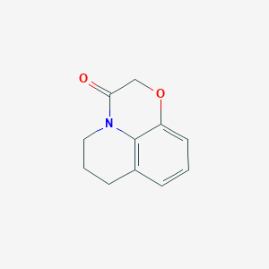 molecular formula C11H11NO2 B263250 6,7-dihydro-5H-[1,4]oxazino[2,3,4-ij]quinolin-3(2H)-one 