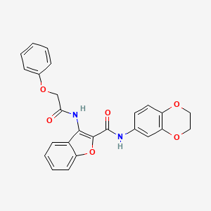 N-(2,3-dihydrobenzo[b][1,4]dioxin-6-yl)-3-(2-phenoxyacetamido)benzofuran-2-carboxamide