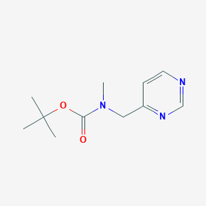 molecular formula C11H17N3O2 B2632559 tert-butyl N-methyl-N-[(pyrimidin-4-yl)methyl]carbamate CAS No. 1935542-66-7