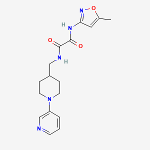molecular formula C17H21N5O3 B2632560 N-(5-methyl-1,2-oxazol-3-yl)-N'-{[1-(pyridin-3-yl)piperidin-4-yl]methyl}ethanediamide CAS No. 2034284-66-5