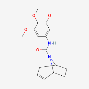 molecular formula C17H22N2O4 B2632591 N-(3,4,5-Trimethoxyphenyl)-8-azabicyclo[3.2.1]oct-2-ene-8-carboxamide CAS No. 1797367-27-1