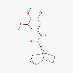 molecular formula C17H22N2O4 B2632591 (1R,5S)-N-(3,4,5-trimethoxyphenyl)-8-azabicyclo[3.2.1]oct-2-ene-8-carboxamide CAS No. 1797367-27-1