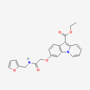 molecular formula C22H20N2O5 B2632665 Ethyl 3-{2-[(2-furylmethyl)amino]-2-oxoethoxy}pyrido[1,2-a]indole-10-carboxylate CAS No. 478081-15-1