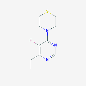 molecular formula C10H14FN3S B2632706 4-(6-Ethyl-5-fluoropyrimidin-4-yl)thiomorpholine CAS No. 2034420-80-7