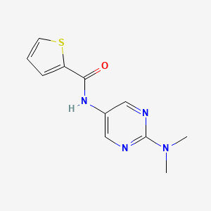 molecular formula C11H12N4OS B2632730 N-[2-(dimethylamino)pyrimidin-5-yl]thiophene-2-carboxamide CAS No. 1396807-33-2