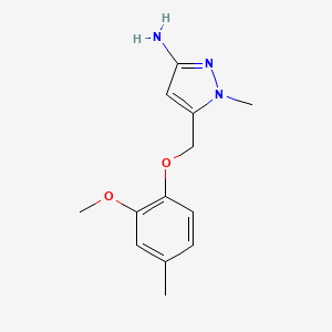 5-[(2-methoxy-4-methylphenoxy)methyl]-1-methyl-1H-pyrazol-3-amine