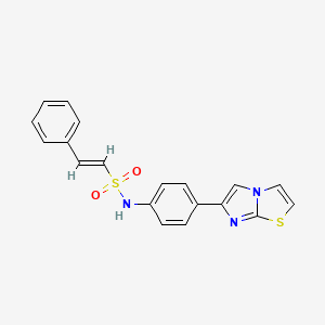 (E)-N-(4-(imidazo[2,1-b]thiazol-6-yl)phenyl)-2-phenylethenesulfonamide