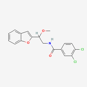 N-(2-(benzofuran-2-yl)-2-methoxyethyl)-3,4-dichlorobenzamide