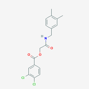 {[(3,4-Dimethylphenyl)methyl]carbamoyl}methyl 3,4-dichlorobenzoate