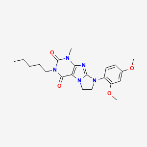 6-(2,4-Dimethoxyphenyl)-4-methyl-2-pentyl-7,8-dihydropurino[7,8-a]imidazole-1,3-dione