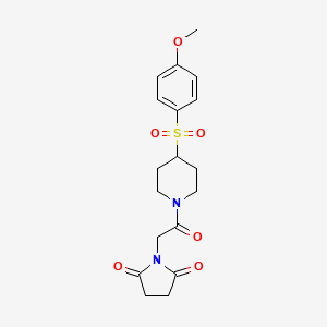 1-(2-(4-((4-Methoxyphenyl)sulfonyl)piperidin-1-yl)-2-oxoethyl)pyrrolidine-2,5-dione