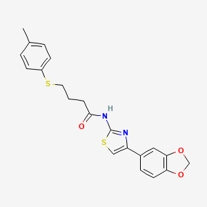 N-(4-(benzo[d][1,3]dioxol-5-yl)thiazol-2-yl)-4-(p-tolylthio)butanamide