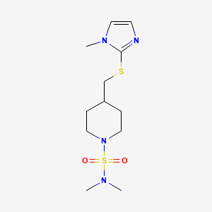 N,N-dimethyl-4-(((1-methyl-1H-imidazol-2-yl)thio)methyl)piperidine-1-sulfonamide