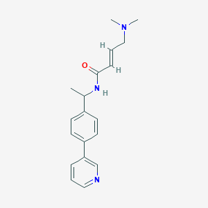 (E)-4-(Dimethylamino)-N-[1-(4-pyridin-3-ylphenyl)ethyl]but-2-enamide