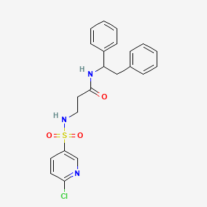 3-(6-chloropyridine-3-sulfonamido)-N-(1,2-diphenylethyl)propanamide