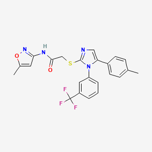 N-(5-methylisoxazol-3-yl)-2-((5-(p-tolyl)-1-(3-(trifluoromethyl)phenyl)-1H-imidazol-2-yl)thio)acetamide