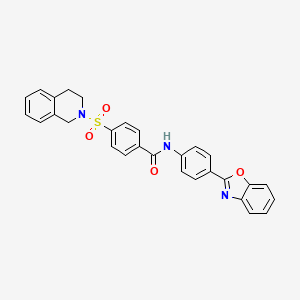 N-(4-(benzo[d]oxazol-2-yl)phenyl)-4-((3,4-dihydroisoquinolin-2(1H)-yl)sulfonyl)benzamide