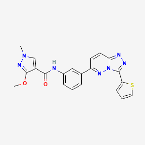 3-methoxy-1-methyl-N-(3-(3-(thiophen-2-yl)-[1,2,4]triazolo[4,3-b]pyridazin-6-yl)phenyl)-1H-pyrazole-4-carboxamide