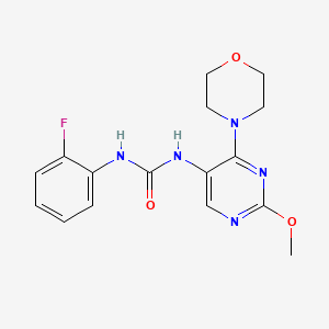 molecular formula C16H18FN5O3 B2632852 1-(2-Fluorophenyl)-3-(2-methoxy-4-morpholinopyrimidin-5-yl)urea CAS No. 1795190-76-9