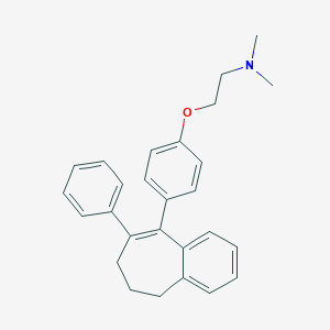 molecular formula C27H29NO B026329 6,7-Dihydro-8-phenyl-9-(4-(2-(dimethylamino)ethoxy)phenyl)-5-H-benzocycloheptene CAS No. 103304-52-5