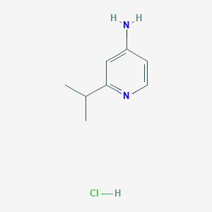 molecular formula C8H13ClN2 B2632962 2-Propan-2-ylpyridin-4-amine;hydrochloride CAS No. 2416235-00-0