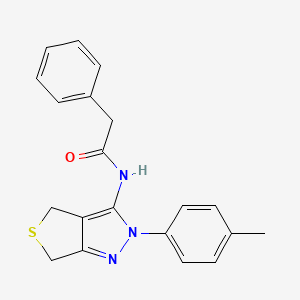 molecular formula C20H19N3OS B2632975 N-[2-(4-methylphenyl)-2H,4H,6H-thieno[3,4-c]pyrazol-3-yl]-2-phenylacetamide CAS No. 396724-30-4