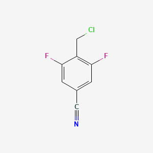 molecular formula C8H4ClF2N B2632985 4-(Chloromethyl)-3,5-difluorobenzonitrile CAS No. 1698717-20-2