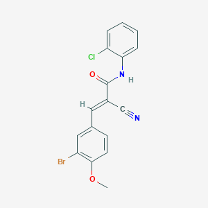 B2632989 (2E)-3-(3-bromo-4-methoxyphenyl)-N-(2-chlorophenyl)-2-cyanoprop-2-enamide CAS No. 380423-82-5