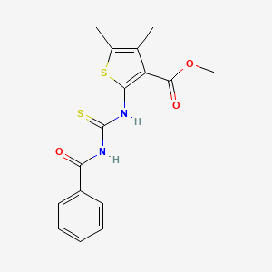 molecular formula C16H16N2O3S2 B2632992 METHYL 4,5-DIMETHYL-2-{[(PHENYLFORMAMIDO)METHANETHIOYL]AMINO}THIOPHENE-3-CARBOXYLATE CAS No. 316125-32-3