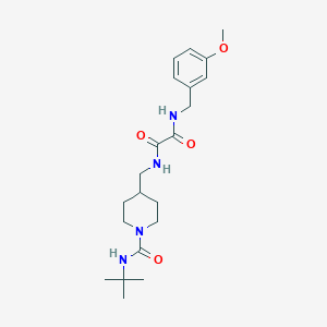 molecular formula C21H32N4O4 B2633004 N-{[1-(tert-butylcarbamoyl)piperidin-4-yl]methyl}-N'-[(3-methoxyphenyl)methyl]ethanediamide CAS No. 1235278-97-3