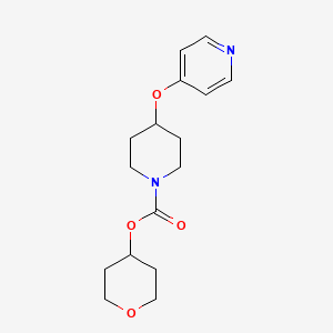 molecular formula C16H22N2O4 B2633009 oxan-4-yl 4-(pyridin-4-yloxy)piperidine-1-carboxylate CAS No. 2034471-00-4