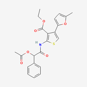 B2633018 Ethyl 2-(2-acetoxy-2-phenylacetamido)-4-(5-methylfuran-2-yl)thiophene-3-carboxylate CAS No. 380455-06-1