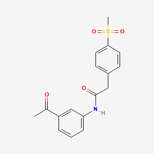 molecular formula C17H17NO4S B2633047 N-(3-acetylphenyl)-2-(4-methanesulfonylphenyl)acetamide CAS No. 919851-83-5