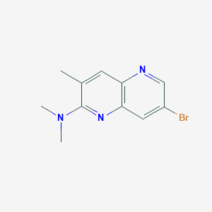 molecular formula C11H12BrN3 B2633082 7-Bromo-N,N,3-trimethyl-1,5-naphthyridin-2-amine CAS No. 2256060-16-7