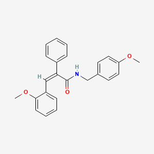 molecular formula C24H23NO3 B2633095 (Z)-N-(4-methoxybenzyl)-3-(2-methoxyphenyl)-2-phenyl-2-propenamide CAS No. 478064-12-9
