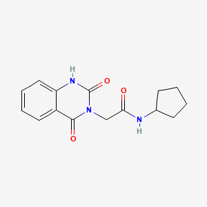 molecular formula C15H17N3O3 B2633123 N-cyclopentyl-2-(2,4-dioxo-1,2,3,4-tetrahydroquinazolin-3-yl)acetamide CAS No. 896381-64-9