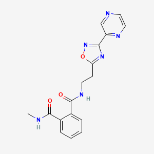 molecular formula C17H16N6O3 B2633204 N1-methyl-N2-(2-(3-(pyrazin-2-yl)-1,2,4-oxadiazol-5-yl)ethyl)phthalamide CAS No. 1171580-09-8
