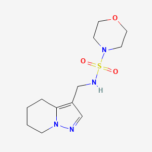molecular formula C12H20N4O3S B2633211 N-((4,5,6,7-tetrahydropyrazolo[1,5-a]pyridin-3-yl)methyl)morpholine-4-sulfonamide CAS No. 2034589-81-4
