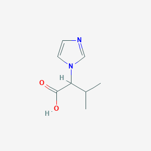 molecular formula C8H12N2O2 B2633218 2-(1H-Imidazol-1-YL)-3-methylbutanoic acid CAS No. 745001-73-4