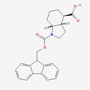 molecular formula C24H25NO4 B2633226 rac-(3aR,4S,7aS)-1-{[(9H-fluoren-9-yl)methoxy]carbonyl}-octahydro-1H-indole-4-carboxylic acid CAS No. 2503156-06-5