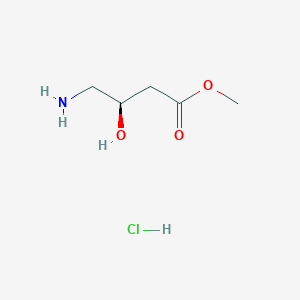 molecular formula C5H12ClNO3 B2633236 methyl (3R)-4-amino-3-hydroxybutanoate hydrochloride CAS No. 916892-20-1