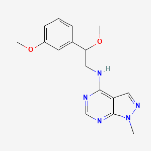 molecular formula C16H19N5O2 B2633260 N-[2-methoxy-2-(3-methoxyphenyl)ethyl]-1-methyl-1H-pyrazolo[3,4-d]pyrimidin-4-amine CAS No. 2380082-10-8