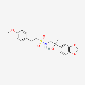 N-(2-(benzo[d][1,3]dioxol-5-yl)-2-hydroxypropyl)-2-(4-methoxyphenyl)ethanesulfonamide