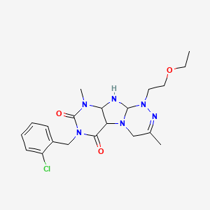 7-[(2-chlorophenyl)methyl]-1-(2-ethoxyethyl)-3,9-dimethyl-1H,4H,6H,7H,8H,9H-[1,2,4]triazino[4,3-g]purine-6,8-dione