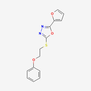 2-(2-Furyl)-5-[(2-phenoxyethyl)sulfanyl]-1,3,4-oxadiazole