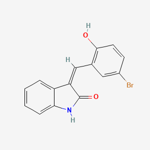 molecular formula C15H10BrNO2 B2633299 (3Z)-3-[(5-bromo-2-hydroxyphenyl)methylidene]-2,3-dihydro-1H-indol-2-one CAS No. 313969-64-1