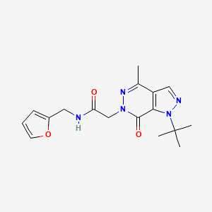 2-(1-(tert-butyl)-4-methyl-7-oxo-1H-pyrazolo[3,4-d]pyridazin-6(7H)-yl)-N-(furan-2-ylmethyl)acetamide