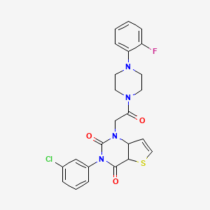 3-(3-chlorophenyl)-1-{2-[4-(2-fluorophenyl)piperazin-1-yl]-2-oxoethyl}-1H,2H,3H,4H-thieno[3,2-d]pyrimidine-2,4-dione