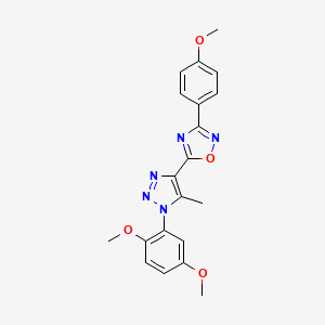 5-(1-(2,5-dimethoxyphenyl)-5-methyl-1H-1,2,3-triazol-4-yl)-3-(4-methoxyphenyl)-1,2,4-oxadiazole